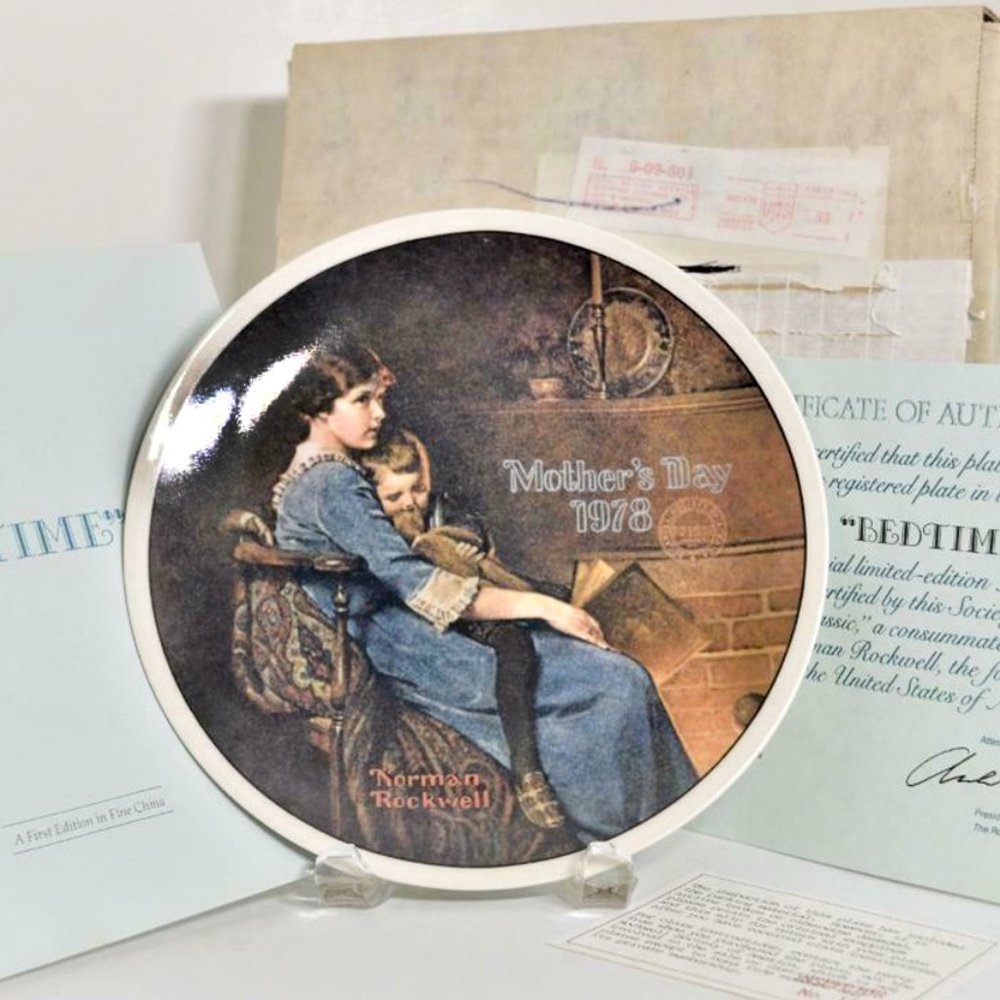 Knowles Norman Rockwell's Mothers Day Plate NIB